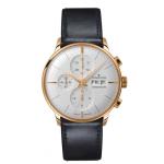 Junghans Meister Chronoscope Black Leather Strap Men's Watch 27/7023.03