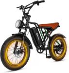 Electric Bike 20" Fat Tire E-Bike 750W 48V 15Ah Battery 25MPH 30 Miles for Adult