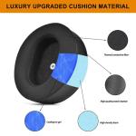 defean Maxwell Cushions - Cooling Gel Replacement Earpads Ear Cushion Compatible with Audeze Maxwell Headphones, Added Thickness, Noise Isolation Foam for Epic Gaming Sessions (Silky Fabric)