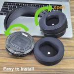 defean Maxwell Cushions - Cooling Gel Replacement Earpads Ear Cushion Compatible with Audeze Maxwell Headphones, Added Thickness, Noise Isolation Foam for Epic Gaming Sessions (Silky Fabric)