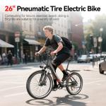 26'' Electric Mountain Bike Adults 750W 25MPH Off-road E-Bicycle Fat Tire