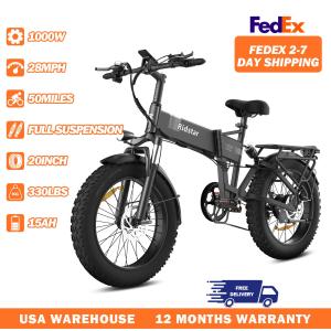 1000W Mountain Motorbike 20" Fat Tire Folding E-bike 48V 15Ah City Eletric Bike