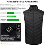 Heated Vest USB Electric Heated Vest Heating Jacket Winter Vests for Outdoor Motorcycle Camping Fishing Skiing