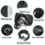 Bike Covers for 2 or 3 Bikes, 2XL Size Outdoor Waterproof & Anti-UV Bicycle Covers with Lock Hole for Mountain Road Electric Bikes