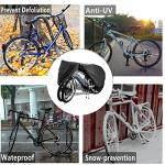 Bike Covers for 2 or 3 Bikes, 2XL Size Outdoor Waterproof & Anti-UV Bicycle Covers with Lock Hole for Mountain Road Electric Bikes