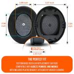 WC Freeze Penrose - Hybrid Fabric Cooling Gel Replacement Earpads for Audeze Penrose & Mobius, Made by Wicked Cushions, Improved Durability, Thickness and Sound Isolation | Black