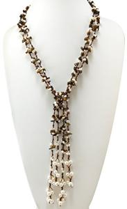 HinsonGayle Hayden' Tiger Eye & Pearl Lariat Necklace