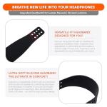 WC HeadbandZ Maxwell - Upgraded Silicone Headband for Audeze Maxwell by Wicked Cushions - Enhanced Flexibility, Comfort, and Style with Matching Earpad Designs| Black