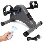 Motorized Mini Exercise Bike Pedal Exerciser for Seniors Rehab Training, LUBBYGIM Electric Under Desk Bike Pedal Exerciser for Arm/Leg Fitness & Physical Therapy, 6 Levels Speed Adjustment