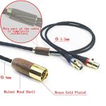 3m/10ft Replacement Audio Cable 4-pin XLR Balanced Walnut Wood Shell Cable Compatible with Audeze LCD-2, LCD-4, LCD-3, LCD-X, LCD-XC Headphone 6N OCC Copper Silver Plated Cord