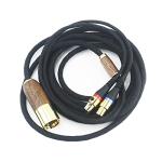 3m/10ft Replacement Audio Cable 4-pin XLR Balanced Walnut Wood Shell Cable Compatible with Audeze LCD-2, LCD-4, LCD-3, LCD-X, LCD-XC Headphone 6N OCC Copper Silver Plated Cord
