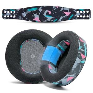 WC Mod Kit Maxwell - Cooling Gel Earpads + Silicone Headband for Audeze Maxwell for Xbox & PS5 by Wicked Cushions | Enhanced Comfort, Cooling & Durability | 90's Black