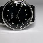 34mm JUNGHANS Design Mechanical Wind Watch Black Dial 27/3702.02 w/ Box & Papers