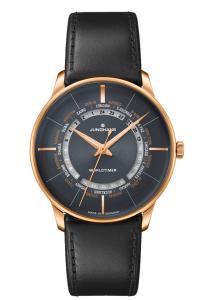 Junghans Meister Worldtimer 40.4mm Anthracite Dial Leather Watch 27/5013.01