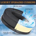 SOULWIT Cooling-Gel Replacement Earpads for Audeze Penrose/Penrose X/Mobius, Ear Pads for HyperX Cloud Orbit/Orbit S Headphones, Cushions with Durable Ice Silk Fabric, Noise Isolation Foam-Black