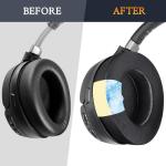 SOULWIT Cooling-Gel Replacement Earpads for Audeze Penrose/Penrose X/Mobius, Ear Pads for HyperX Cloud Orbit/Orbit S Headphones, Cushions with Durable Ice Silk Fabric, Noise Isolation Foam-Black