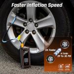 OlarHike Cordless Tire Inflator Portable Air Compressor, 150PSI Dual Power - 5400mAh & 12V DC, Air Pump for Car Tires, Bike, Motorcycle, Bicycle, Electric Pump with LED Light & Digital Pressure Gauge
