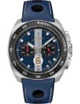 Junghans 1972 Chrono Sport 43.3mm Blue Dial Blue Leather Band Watch 41/4577.00