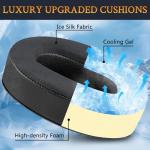 SOULWIT Cooling Gel Replacement Earpads for Audeze Maxwell Headphones, Ear Pads Cushions with Breathable Ice Silk Fabric, High-Density Noise Cancelling Foam - Black