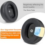 SOULWIT Cooling Gel Replacement Earpads for Audeze Maxwell Headphones, Ear Pads Cushions with Breathable Ice Silk Fabric, High-Density Noise Cancelling Foam - Black