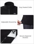 Heated Vest Women with 12000mAh Battery Pack, Soft Fleece Electric Vest with 9 Heating Zones, Smart Lightweight Heated Jacket Indoor Outdoor Work, Hiking, Camp, Cycling, Hunting, Ski