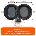 WC Freeze Maxwell - Cooling Gel Replacement Earpads for Audeze Maxwell Headphones by Wicked Cushions - Elevate Comfort, Durability, Thickness & Sound Isolation for Epic Gaming Sessions | 90's Black