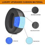 defean Maxwell Cushions - Cooling Gel Replacement Earpads Ear Cushion Compatible with Audeze Maxwell Headphones, Added Thickness, Noise Isolation Foam for Epic Gaming Sessions (Mesh Fabric)