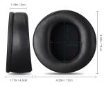 AHG Premium Sheepskin Ear Pads and Cowhide Headband Strap Compatible with Audeze LCD Headsets (Black) | FlexiSoft Foam