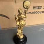  German Style Barmaid Figure Mystery Swinger Clock (Junghans Type) Working