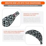 WC HeadbandZ Maxwell V2 – Upgraded Wide Silicone Headband Compatible with Audeze Maxwell, Made by Wicked Cushions | Wider Weight-Distributing Design, Softer Flexible Silicone | Geo Grey