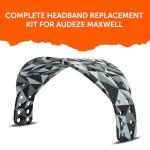 WC HeadbandZ Maxwell V2 – Upgraded Wide Silicone Headband Compatible with Audeze Maxwell, Made by Wicked Cushions | Wider Weight-Distributing Design, Softer Flexible Silicone | Geo Grey