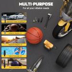 Tire Inflator Air Compressor Compatible with DeWalt 20V Battery Power, LIVOWALNY 160PSI Cordless Portable Electric Air Pump with Digital Pressure Gauge for Car Motorcycles Bike Ball Auto (No Battery)