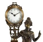 German Junghans Style Brass Elegant Diana Lady Figure Swinging Swinger Clock