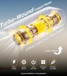 WARWOLF 160PSI Tire Inflator Portable Air Compressor - Electric Air Pump for Car Tires: SUV, Light Truck, Motorcycle, Bike, with Auto Shut-Off, Digital Gauge, 12V Car Adapter, LED Light