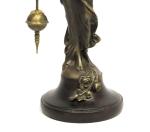 German Junghans Style Brass Elegant Diana Lady Figure Swinging Swinger Clock