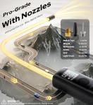 WARWOLF 160PSI Tire Inflator Portable Air Compressor - Electric Air Pump for Car Tires: SUV, Light Truck, Motorcycle, Bike, with Auto Shut-Off, Digital Gauge, 12V Car Adapter, LED Light