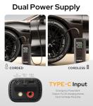 WARWOLF 160PSI Tire Inflator Portable Air Compressor - Electric Air Pump for Car Tires: SUV, Light Truck, Motorcycle, Bike, with Auto Shut-Off, Digital Gauge, 12V Car Adapter, LED Light