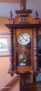 Antique  VERY CLEAN Germany JUNGHANS Vienna Wall Clock, 35" TALL BY 15" WIDE
