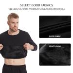 Guimuer Men USB Electric Heated Underwear Shirt, 16 Heating Zone Thermal Top for Outdoor Skiing, Motorcycle,L,Black