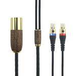 NEW NEOMUSICIA 4-pin XLR Balanced Cable Compatible with Audeze LCD-2, LCD-4, LCD-3, LCD-X, LCD-XC, MM-500 Headphone Upgrade Replacement Audio Cable 6N OCC Copper Silver Plated Cord Walnut Wood Shell