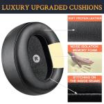 SOULWIT Replacement Earpads for Audeze Maxwell Headphones, Ear Pads Cushions with Soft Protein Leather, High-Density Noise Cancelling Foam - Black