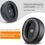 SOULWIT Replacement Earpads for Audeze Maxwell Headphones, Ear Pads Cushions with Soft Protein Leather, High-Density Noise Cancelling Foam - Black