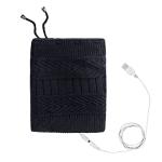 Men Women Electric Heated Beanie Skull Caps Olders 2 in 1 USB Heating Knitted Cap Neckerchief Winter Running Camping Cycling Ski Heat Hat Head Neck Warmer Heater Wrap Black