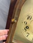 Antique Junghans Chime Mahogany Mantle Clock w/ Key for parts/ repair