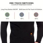 Foern Electric Heated Underwear Set Fleece Lined Thermal Body Suit Men Winter Motorcycle Top Pants (Black, M)