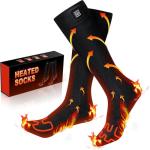 Heated Socks for Men Women Rechargeable,3 Heating Settings Mobile Warming Heated Socks Foot Leg Warmers,Electric Heated Skiing Hunting Fishing Cycling Socks
