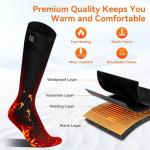 Heated Socks for Men Women Rechargeable,3 Heating Settings Mobile Warming Heated Socks Foot Leg Warmers,Electric Heated Skiing Hunting Fishing Cycling Socks