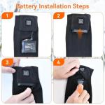 Heated Socks for Men Women Rechargeable,3 Heating Settings Mobile Warming Heated Socks Foot Leg Warmers,Electric Heated Skiing Hunting Fishing Cycling Socks