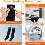 Heated Socks for Men Women Rechargeable,3 Heating Settings Mobile Warming Heated Socks Foot Leg Warmers,Electric Heated Skiing Hunting Fishing Cycling Socks