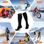 Heated Socks for Men Women Rechargeable,3 Heating Settings Mobile Warming Heated Socks Foot Leg Warmers,Electric Heated Skiing Hunting Fishing Cycling Socks